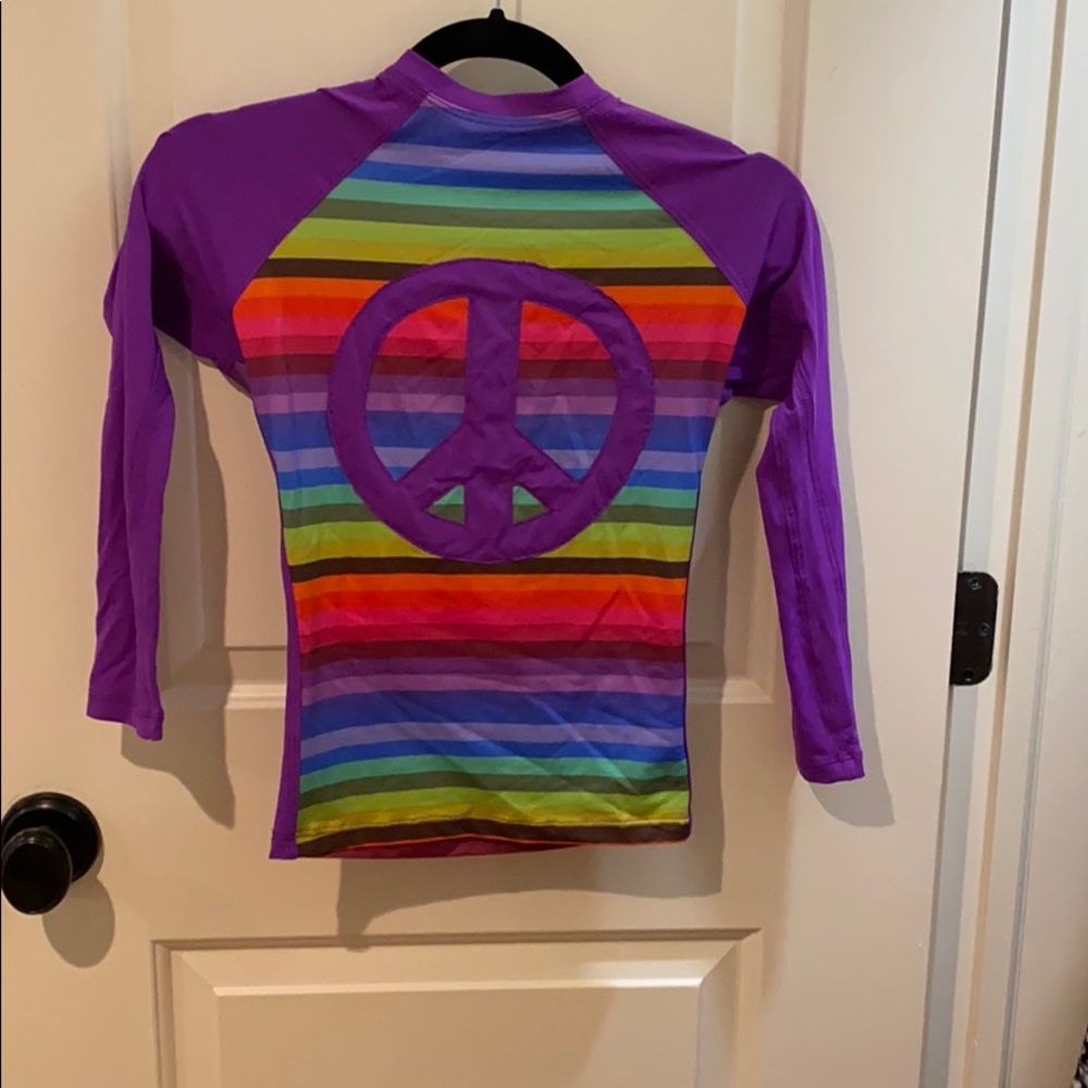 Rainbow Peace Sogn Rash guard